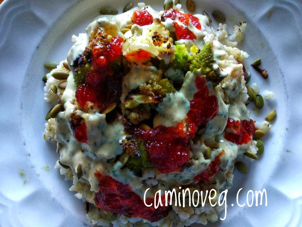 ensalada templada de arroz y coliflor1